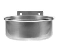 CRAFTHROU Gamelle pour Chien en Acier Inoxydable Argenté, Empêchant Le Renversement, pour Cage ou Clôture, Pratique et Saine pour Chien et Chat
