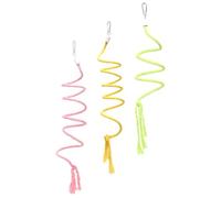 CRAFTHROU Jouet Facile à Installer 3 Pièces pour Perroquets en Corde Balançoire d'escalade en Tissu pour Petits Oiseaux et Mini-Grande Perroquet pour Entraînement
