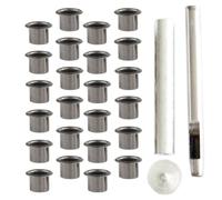 CRAFTHROU Kit D'œillets en Cuir en Fer avec Outils D'installation, Facile à Ranger, pour Bricolage et Création de Bijoux, 1 Set Complet pour Ceintures et Autres Articles