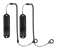 CRAFTHROU Lanières Anti-perte pour Stylo Tactile 2 Pièces avec Fixation Sécurisée en Plastique et Silicone, Cordon Extensible Noir pour Professionnels et Étudiants
