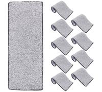 CRAFTHROU Lingettes de Rechange Recharge Lot de 10 pour Balai à Franges en Microfibre sans Peluches, Séchage Rapide pour Nettoyage Humide et Sec