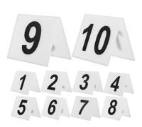 CRAFTHROU Lot de 10 Numéros de Table Compacts en Acrylique Double Face Réutilisables de V pour Restaurant Bureau Design Moderne et Usage Quotidien