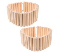 CRAFTHROU Lot de 2 Échelles en Bois 6X40Cm pour Hamsters et Cochons d'Inde, d'escalade pour Cage, Favorise L'Activité Physique Divertissement des Petits Animaux