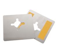 CRAFTHROU Lot de 2 plaques de porte en acier inoxydable argent - renforcement de la porte d'entrée pour bureaux et entreprises