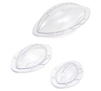 CRAFTHROU Lot de 3 Moules à Gâteau Rugby en Abs Légers et Faciles à Transporter pour Cuisson et Décoration de Desserts Maison de Ballon de Rugby