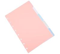 CRAFTHROU Lot de 5 Intercalaires A5 Onglets, Séparateurs de Pages pour Classeur à Anneaux, 5 Couleurs Vives, Usage Bureau et Scolaire, Perforation Champignon