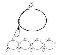 CRAFTHROU Lot De 5 Mangeoires Décoratives en Corde pour Arbres, Fleurs Et Plantes, avec Pinces De Câble en Acier Noir pour Suspendre Pots Et Lanternes - Décorations Murales Et Nichoirs pour