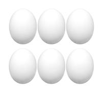 CRAFTHROU Lot de 6 Œufs en Éponge Blancs pour Magiciens Débutants, Accessoires D'illusion Polyvalents Apparence Réaliste, pour Mariages et Événements