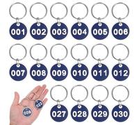 CRAFTHROU Lot de Numéros Métalliques pour Identification Étiquettes Numérotées Robustes Adaptées aux Clés de Voiture et Bagages, Accessoire Pratique de Voyage