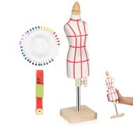 CRAFTHROU Mannequin Modèle Simple et Tissu Coton en Bois de Couture Miniature Léger et Facile à Transporter Couleur Aléatoire pour L'enseignement et L'affichage de