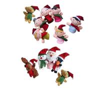 CRAFTHROU Marionnettes à Doigts en Peluche Mignonnes de Noël Lot de 11 Sûr et Éducatif pour Garçon et Filles pour Contes Festifs