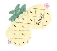 CRAFTHROU Masque de Sommeil Peluche Forme Ananas Jaune, Bandeau Doux et Respirant pour Bloquer la Lumière, pour Yoga et Voyage en Avion Couleur Aléatoire