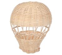 CRAFTHROU Montgolfière en Rotin Tressé la Main pour Décoration Suspendue, Robuste et Polyvalente, pour Chambre D'garçon et Filles ou Crèche, Style Naturel Beige