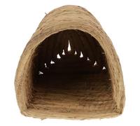 CRAFTHROU Nid Tissé en Paille Semi-fermé pour Hamster et Volailles, Maisonnette Solide Offrant Un Nourrissant, pour Ferme et Arrière-Cour