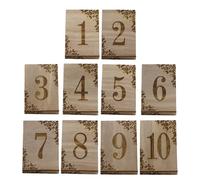CRAFTHROU Numéros de Table Légers et Robustes en Bois Rustique Lot de 10 Mariage Décorations Vintage pour Fêtes D'anniversaire et Réceptions