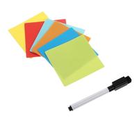 CRAFTHROU Pack de 12 Notes Autocollantes Colorées en Pet et Tpe, Réutilisables, Auto-adhésives et Portables, pour Réunions Familiales et Journaux Intimes