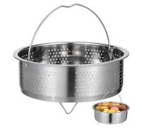 CRAFTHROU Panier Vapeur en Acier Inoxydable 304 Rond, Résistant Déformation, Facile à Utiliser pour Cuire Riz, Légumes et Œufs Vapeur Design Spécial