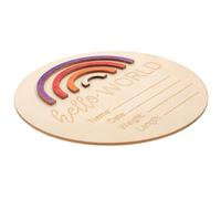 CRAFTHROU Panneaux Prénom de Bébé en Bois Disques Mensuels Décoration de Chambre de Bébé pour Annoncer les Mois Moments Heureux pour -nés et Parents