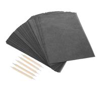 CRAFTHROU Papier Carbone Noir de Transfert A4 pour Tracer des Dessins sur Bois et Papier, 105 Feuilles, pour Création Parent-garçon et Filles et Gravure sur Bois