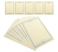 CRAFTHROU Papier de Certificat D'achèvement Scolaire Imprimable A4 15 Feuilles Bordures Décoratives, Utilisable Verticalement ou Horizontalement pour Cérémonie de Récompense