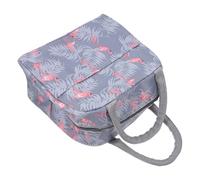 CRAFTHROU Paquet Isotherme pour Repas Imprimé Flamant Rose, Grosse Capacité, Fermeture Éclair Lisse, Toile et Aluminium, pour Bureau et Activités en Plein Air