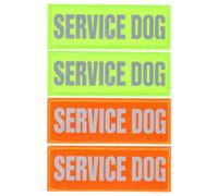 CRAFTHROU Patchs Adhésifs Réfléchissants pour Chien D'assistance en Nylon Léger et Confortable, 4 Pièces pour Harnais, pour Occasions Spéciales et Photos