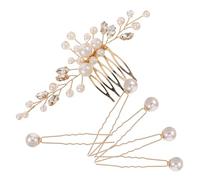 CRAFTHROU Peigne à Cheveux pour Mariage Blanc Fait Main Strass, Style Chinois Élégant et Vintage, Accessoire de Coiffure Sophistiqué pour Mariées en Daily Life