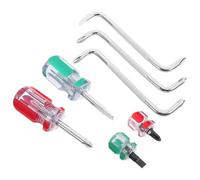 CRAFTHROU Petit Tournevis Cruciforme et Plat Magnétique en Acier Chrome-vanadium Jeu de Tournevis Coudés Z 1 Set Robuste pour Espaces Restreints
