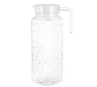CRAFTHROU Pichet à Eau en PC 1,1l Élégant et Portable, Résistant Micro-ondes, Cruche Transparente pour Thé Glacé et Jus Frais la Maison