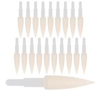 CRAFTHROU Pointes de Pinceau Souples en Éponge Blanc pour Calligraphie Lot de 20 Expérience D'écriture Confortable Adaptées aux Débutants et Experts