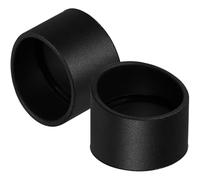 CRAFTHROU Protections Oculaires Accessoires Pratiques Lot de 2 en Caoutchouc Noir Écussons Cylindriques pour Protection des Yeux et Lentilles pour Oculaires de Microscope pour Laboratoire
