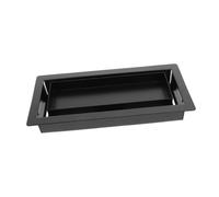 CRAFTHROU Registre de Sol Encastré 4x10 en Métal Noir Mat, Format Linéaire