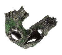 CRAFTHROU Souche Décorative en Résine pour Aquarium, Arbre Creux Naturel pour Poissons, Résistant à l'usure, pour Cachette Aquarium