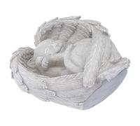 CRAFTHROU Statue d'ange en Résine pour Chat, Sculpture Commémorative Réaliste et Vivante, Pierre Tombale pour Animaux de Compagnie, Décoration de Jardin et Pelouse