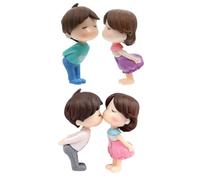 CRAFTHROU Statues de Couple Décoratives 2 Sets en PVC Adorables pour Décoration de Table et Intérieur pour Fête et de Mariage