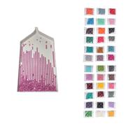 CRAFTHROU Strass pour Point de Croix en Résine 2,8 Mm, Lot de 36 Packs à Fond Plat, Décoration DIY pour Atelier et Bureau
