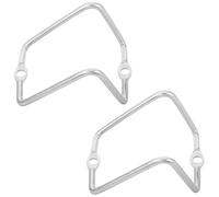 CRAFTHROU Support de Feu Arrière en Acier Argenté Clip Ressort, Compatible Vélo et Tube de Selle, Pack de 2 Pièces pour Éclairage VTT Sécurisé la Nuit