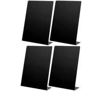 CRAFTHROU Tableaux Noirs Décoratifs Ardoises Menu 4pcs en Pvc Réutilisables et Faciles à Nettoyer Panneaux Publicitaires Noirs Compacts pour Décor et Fête