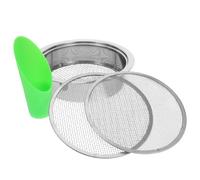 CRAFTHROU Tamis à Terre de Jardin en Acier Inoxydable avec Mailles Fines 1mm/3mm/6mm, Set Complet avec Pelle pour Compost et Sol, pour Jardinage Domestique