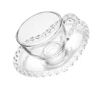 CRAFTHROU Tasse à à Thé Décorative Anse en Verre Transparente Petite Taille Lot 1 Pièce pour Matinée et Après-midi, pour Bureau et Maison