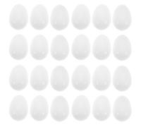 CRAFTHROU Œufs Artificiels Solides pour Perroquets et Inséparables, 30 Pièces en Plastique Blanc, Utilisés en Élevage et Dressage d'oiseaux en Cage