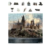 CRAFTHUB Puzzle Harry Potter en bois pour adultes - Château de Poudlard - Format A3 avec 158 pièces uniques - Partenaire licence officielle - 32 cm x 27 cm