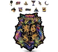 CRAFTHUB Harry Potter - Crest de Poudlard - Fine Oddities - Format A3 - Puzzle en bois pour adultes - 201 pièces de forme unique - Produit sous licence officielle - 27,4 x 33 cm