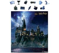 CRAFTHUB Puzzle Harry Potter - Château magique de Poudlard - Format A3 - Puzzle en bois pour adultes - 205 pièces de forme unique - Produit sous licence officielle - 27,4 x 27,7 cm