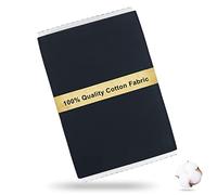 Craftido Tissu 100% Coton Oeko-Tex au mètre, 112cm Largeur x 274cm Extra Longue, Poids Moyen 145g, pour Matelassage, Couture, Confection de robes, Literie, Doublures, Loisirs Créatifs - Black