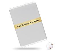 Craftido Tissu 100% Coton Oeko-Tex au mètre, 112cm Largeur x 274cm Extra Longue, Poids Moyen 145g, pour Matelassage, Couture, Confection de robes, Literie, Doublures, Loisirs Créatifs - Silver
