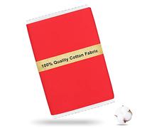 Craftido Tissu 100% Coton Oeko-Tex au mètre, 112cm Largeur x 280cm Extra Longue, Poids Moyen 145g, pour Matelassage, Couture, Confection de robes, Literie, Doublures, Loisirs Créatifs - Red