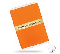 Craftido Tissu 100% Coton Oeko-Tex au mètre, 112cm Largeur x 280cm Extra Longue, Poids Moyen 145g, pour Matelassage, Couture, Confection de robes, Literie, Doublures, Loisirs Créatifs - Orange