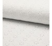 Craftine Tissu Broderie Anglaise Deluxe n°750 sur Fond Blanc - par 50 cm