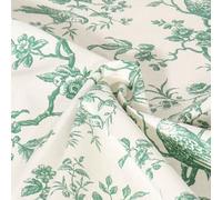 Craftine Tissu Coton Cretonne Enduit Jardin Nature sur Fond Ecru - par 50 cm